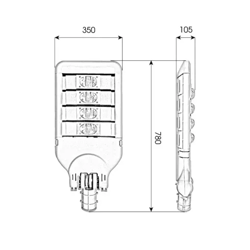 Đèn đường khu đô thị 200W bảo hành lên tới 36 tháng  - D01 - Ảnh 10