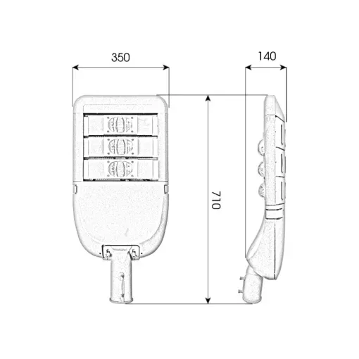Đèn đường cao áp 150W Được nghiên cứu và sản xuất tại Việt Nam - D02 - Ảnh 10