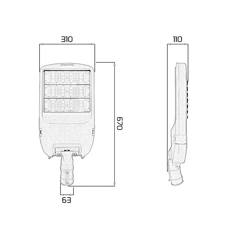 Đèn LED đường phố D02B Module SMD - Công suất 150W - Ảnh 9