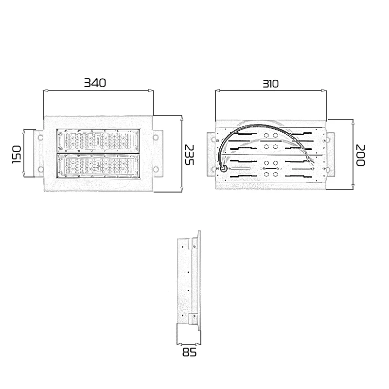 Đèn LED cây xăng chống nổ 100W chất lượng cao cấp - Ảnh 9