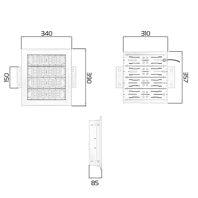 Đèn LED cây xăng chống nổ 200W bảo hành lên tới 36 tháng - Ảnh 11